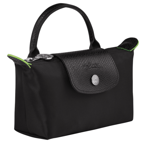 Le Pliage Green Pouch with handle Black - Image 3
