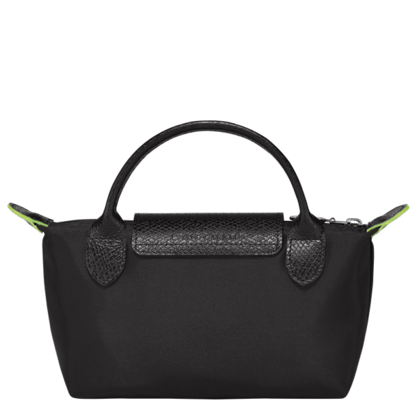 Le Pliage Green Pouch with handle Black - Image 4