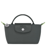 Le Pliage Green Pouch with handle Graphite