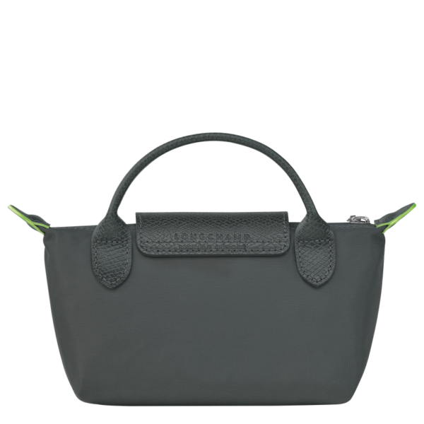Le Pliage Green Pouch with handle Graphite - Image 4