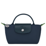 Le Pliage Green Pouch with handle Navy
