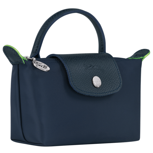 Le Pliage Green Pouch with handle Navy - Image 3