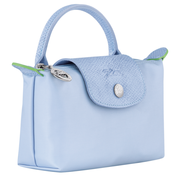 Le Pliage Green Pouch with handle Sky Blue - Image 3