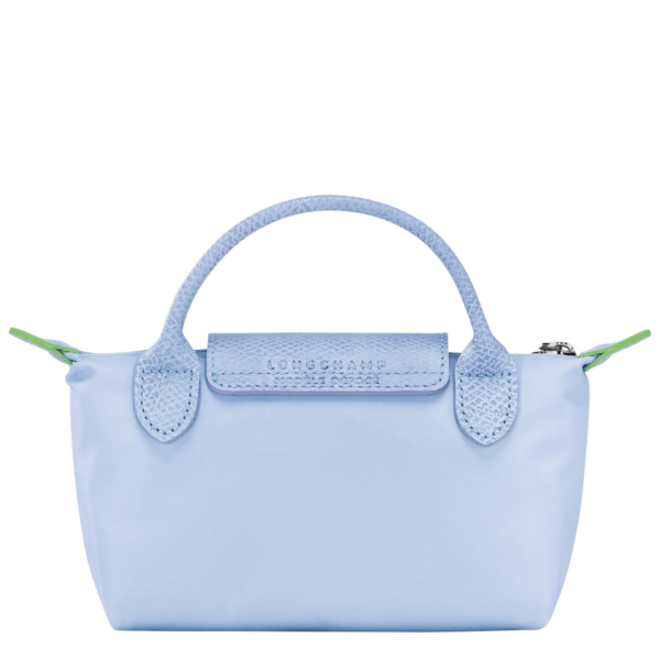 Le Pliage Green Pouch with handle Sky Blue - Image 4