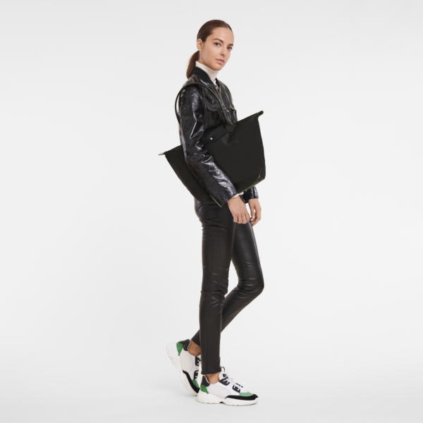 Le Pliage Green L Tote bag Black - Image 2