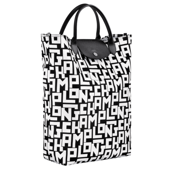 Le Pliage LGP M Tote bag Black/White - Image 3