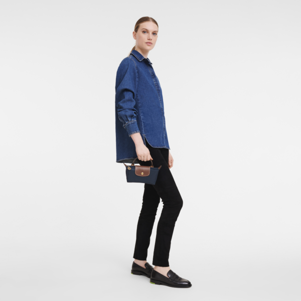 Le Pliage Original Pouch with handle Navy - Image 2
