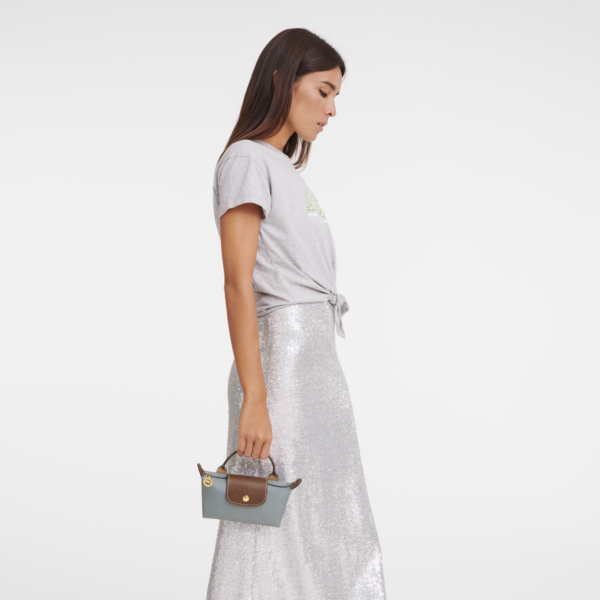Le Pliage Original Pouch with handle Steel - Image 2