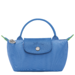 Le Pliage Green Pouch with handle Cornflower