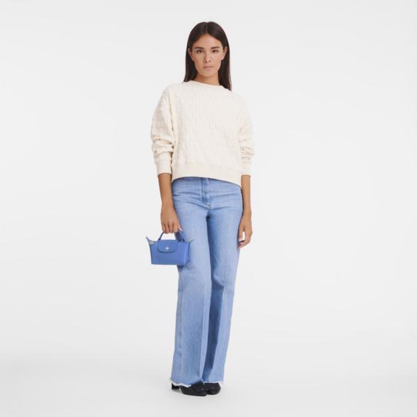 Le Pliage Green Pouch with handle Cornflower - Image 2