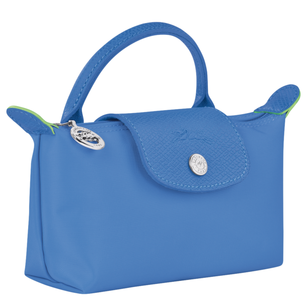 Le Pliage Green Pouch with handle Cornflower - Image 3
