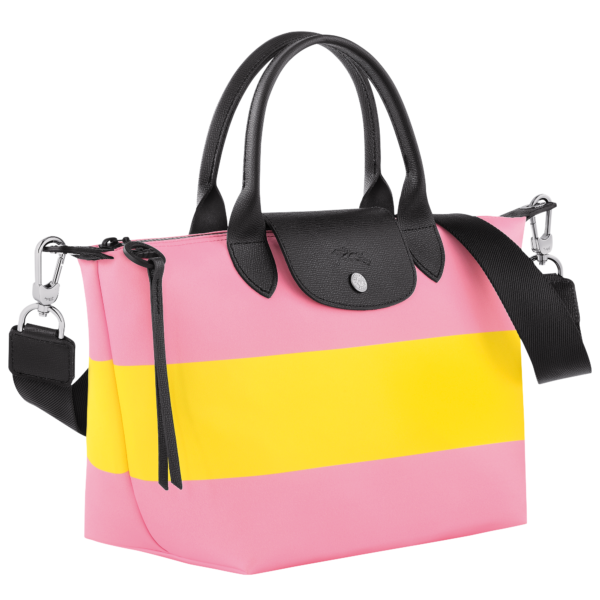 Le Pliage Collection S Handbag Pink/Yellow - Image 3