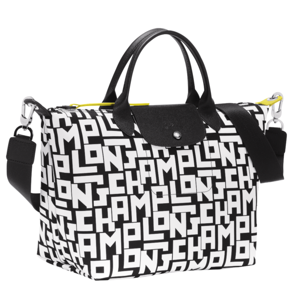 Le Pliage LGP L Handbag Black/White - Image 3