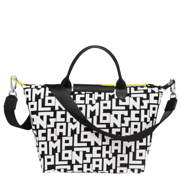 Le Pliage LGP L Handbag Black/White - Image 4