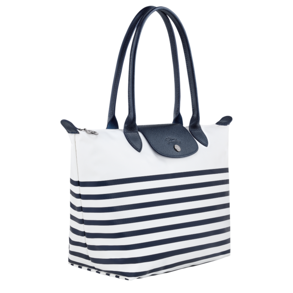 Le Pliage Collection M Handbag Navy/White - Image 3