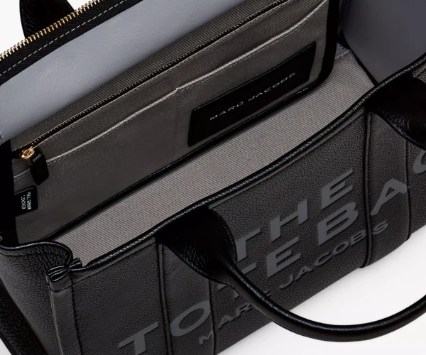 The Marc Jacobs Medium Tote Bag Leather Black - Image 6
