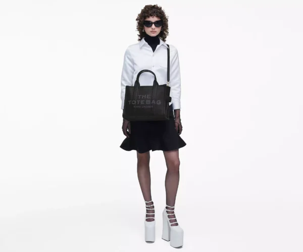 The Marc Jacobs Medium Tote Bag Leather Black - Image 8