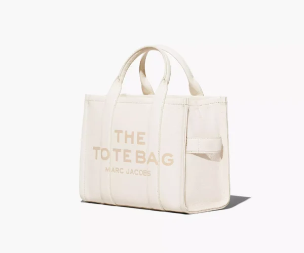 The Marc Jacobs Medium Tote Bag Leather Cotton Silver - Image 5