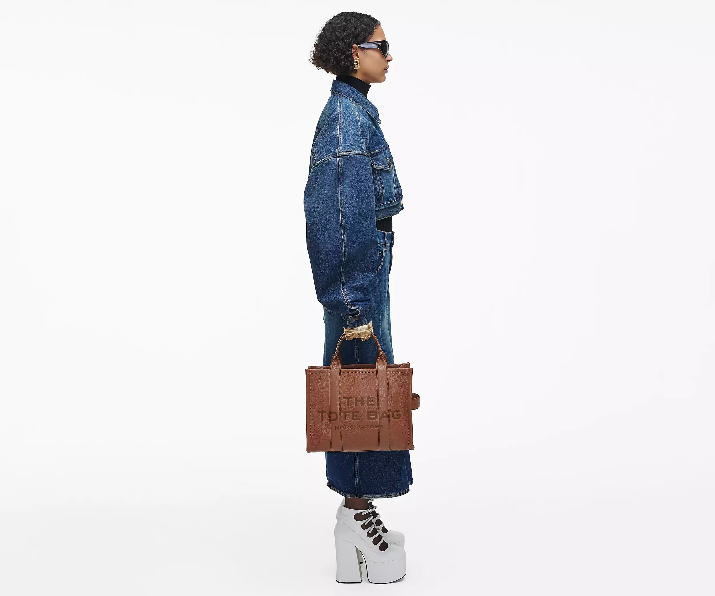 The Marc Jacobs Medium Tote Bag Leather Argan Oil - Eve dot