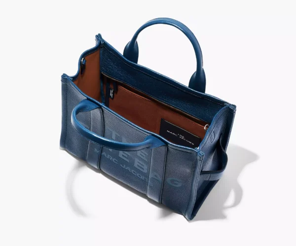 The Marc Jacobs Medium Tote Bag Leather Blue Sea - Image 5