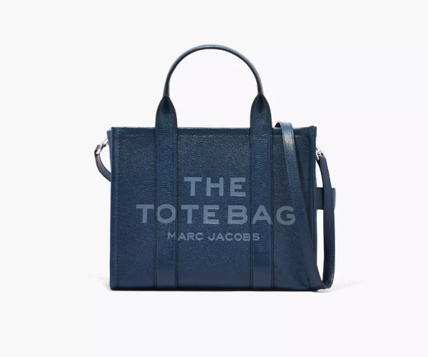 The Marc Jacobs Medium Tote Bag Leather Blue Sea