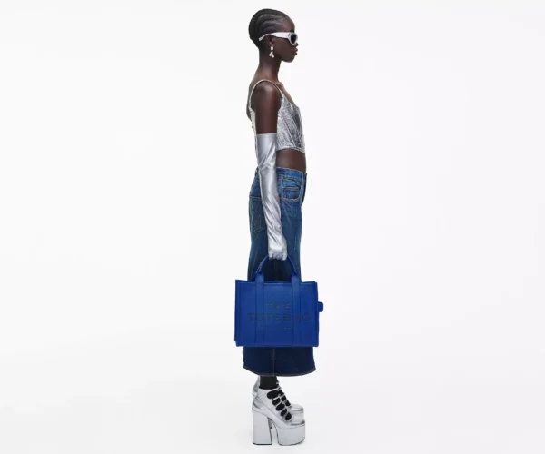 The Marc Jacobs Medium Tote Bag Leather Cobalt - Image 8