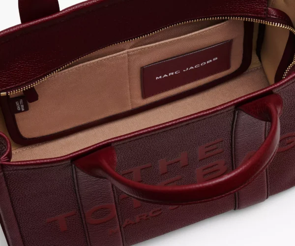 The Marc Jacobs Medium Tote Bag Leather Cherry - Image 6