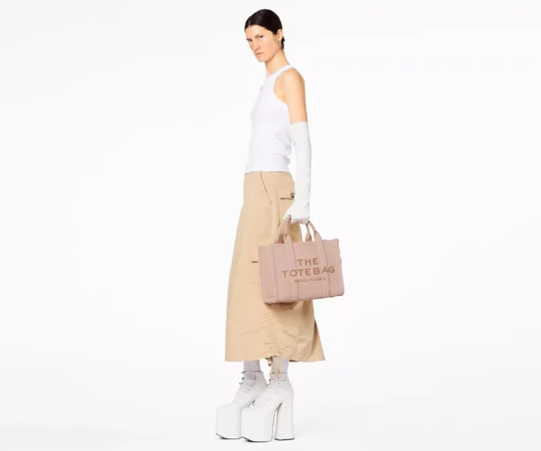 The Marc Jacobs Medium Tote Bag Leather Rose - Image 4