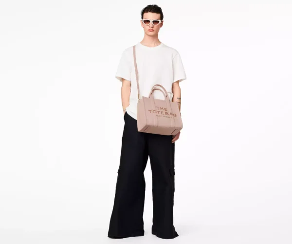 The Marc Jacobs Medium Tote Bag Leather Rose - Image 8