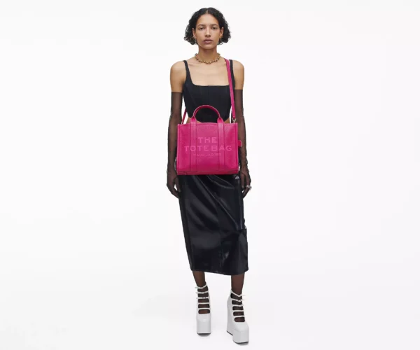 The Marc Jacobs Medium Tote Bag Leather Lipstick Pink - Image 2