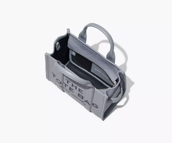 The Marc Jacobs Small Tote Bag Leather Wolf Grey - Image 7