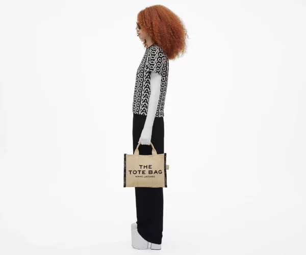 The Marc Jacobs Medium Tote Bag Jacquard Warm Sand - Image 8