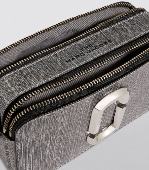 The Marc Jacobs Snapshot Cross-Body Bag Glitter Silver - Image 3