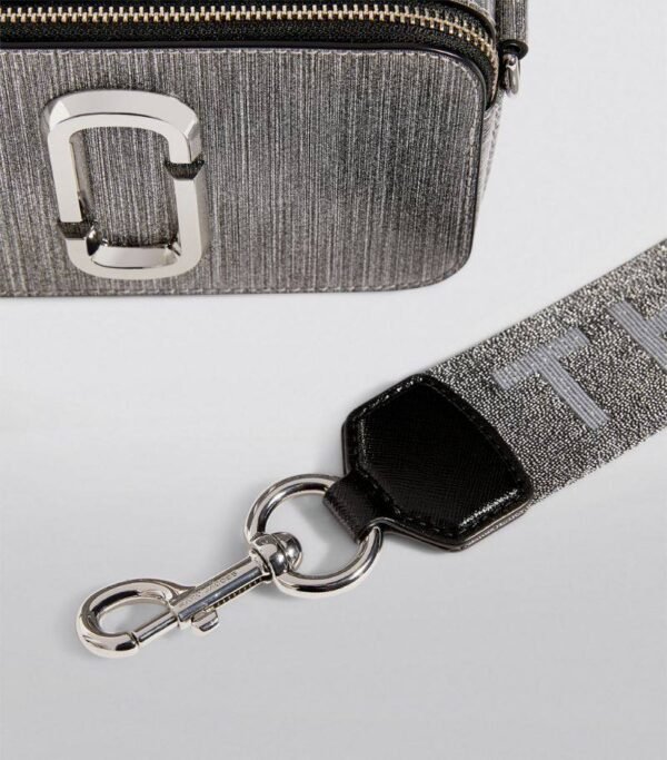 The Marc Jacobs Snapshot Cross-Body Bag Glitter Silver - Image 4