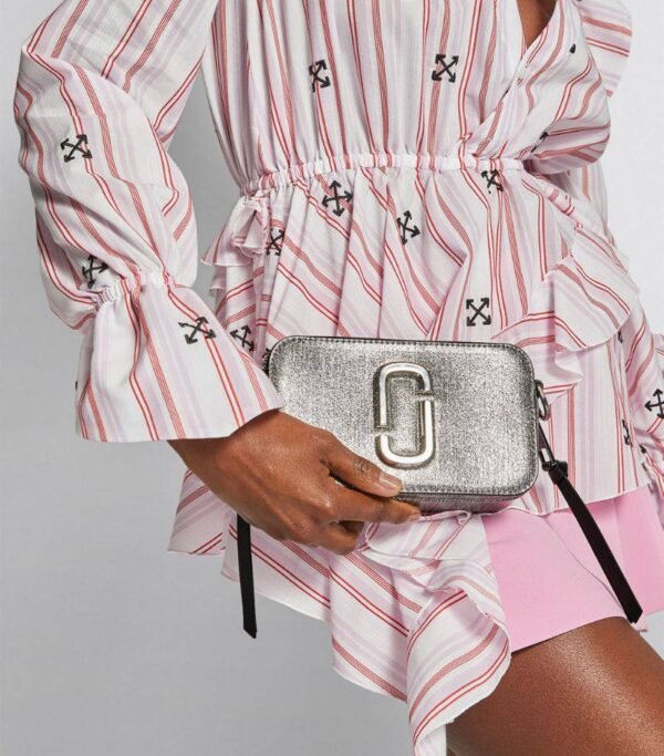The Marc Jacobs Snapshot Cross-Body Bag Glitter Silver - Image 5