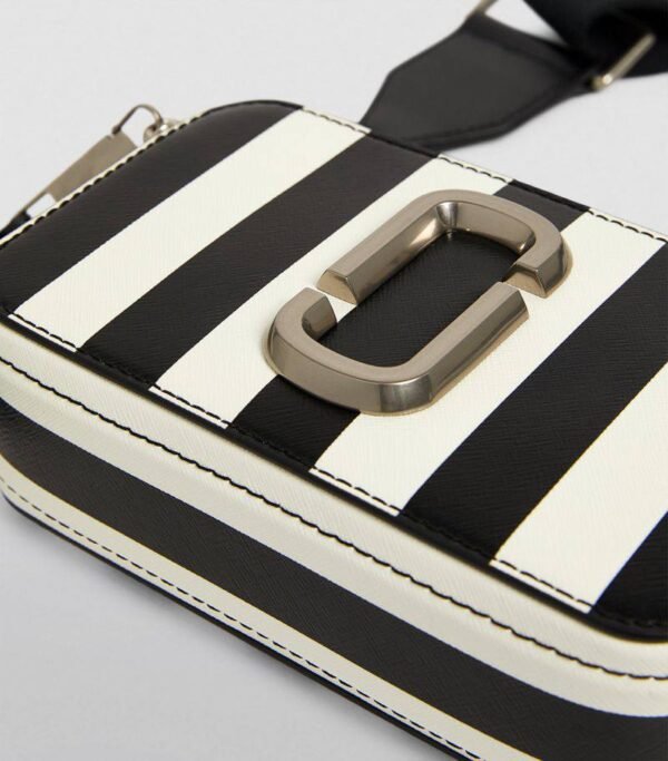 The Marc Jacobs Snapshot Cross-Body Bag Striped Black & White - Image 6