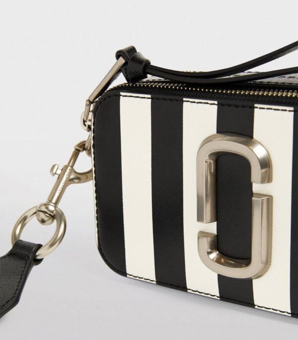The Marc Jacobs Snapshot Cross-Body Bag Striped Black & White - Image 4