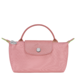 Le Pliage Green Pouch with handle Petal Pink1