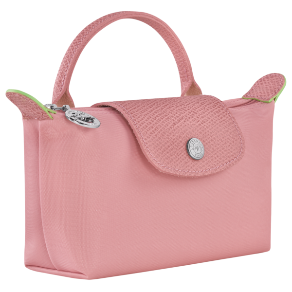 Le Pliage Green Pouch with handle Petal Pink1 - Image 3