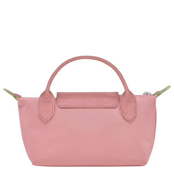 Le Pliage Green Pouch with handle Petal Pink1 - Image 4