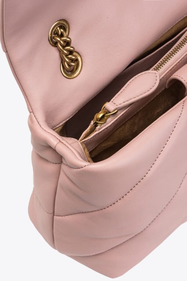 Classic Love Bag Puff Maxi Quilt PINK/DUSTY PINK-ANTIQUE GOLD - Image 3