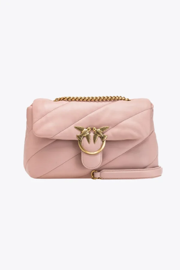 Classic Love Bag Puff Maxi Quilt PINK/DUSTY PINK-ANTIQUE GOLD
