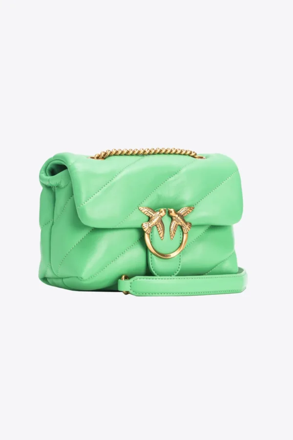 Mini Love Bag Puff Maxi Quilt MINT GREEN-ANTIQUE GOLD - Image 3