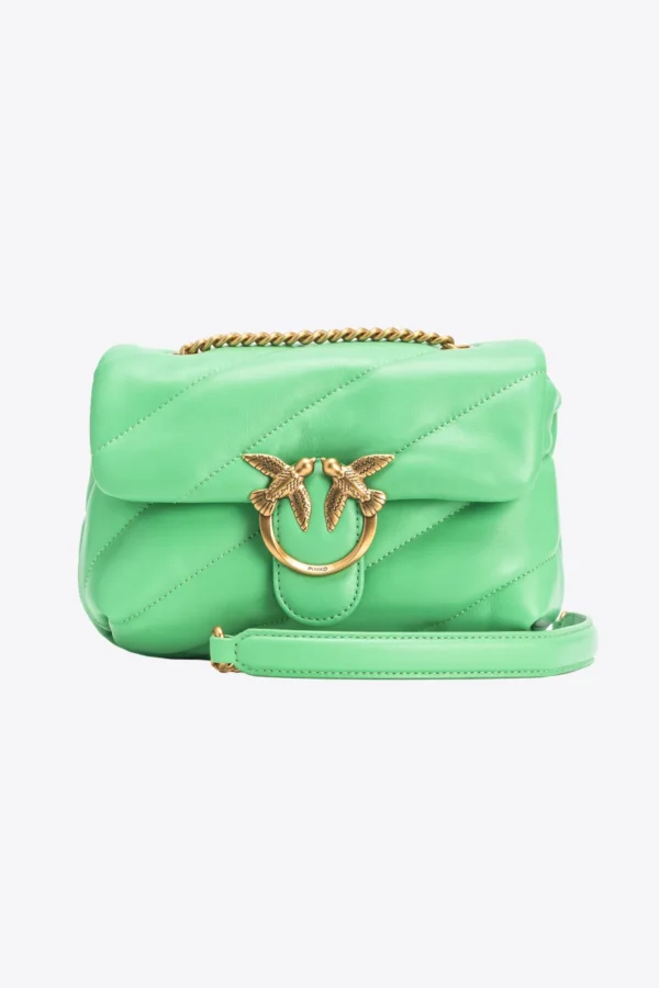 Mini Love Bag Puff Maxi Quilt MINT GREEN-ANTIQUE GOLD