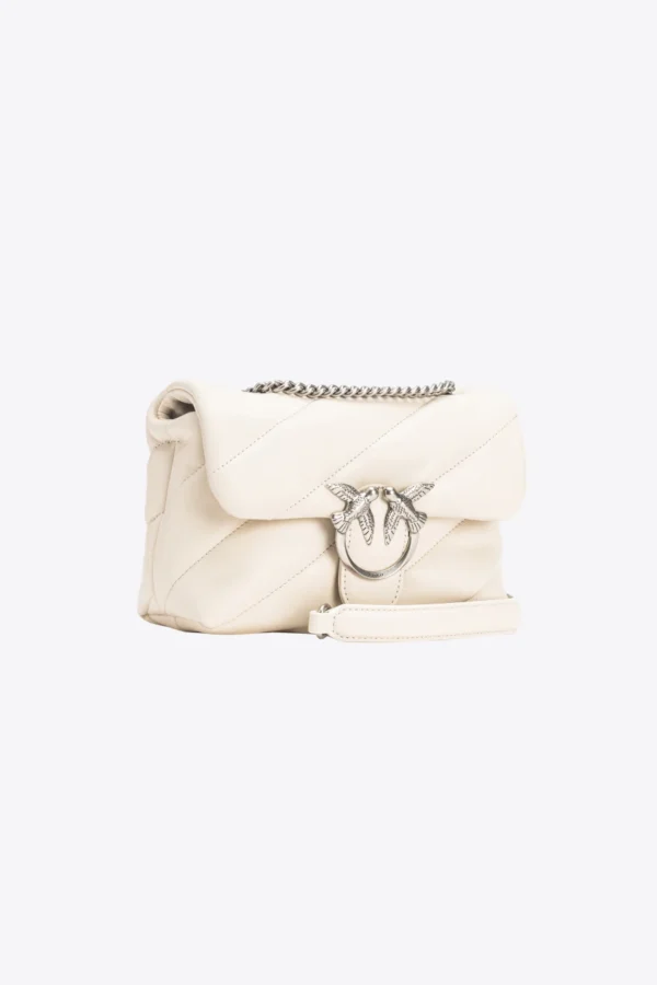 Mini Love Bag Puff Maxi Quilt WHITE+WHITE-OLD SILVER - Image 3