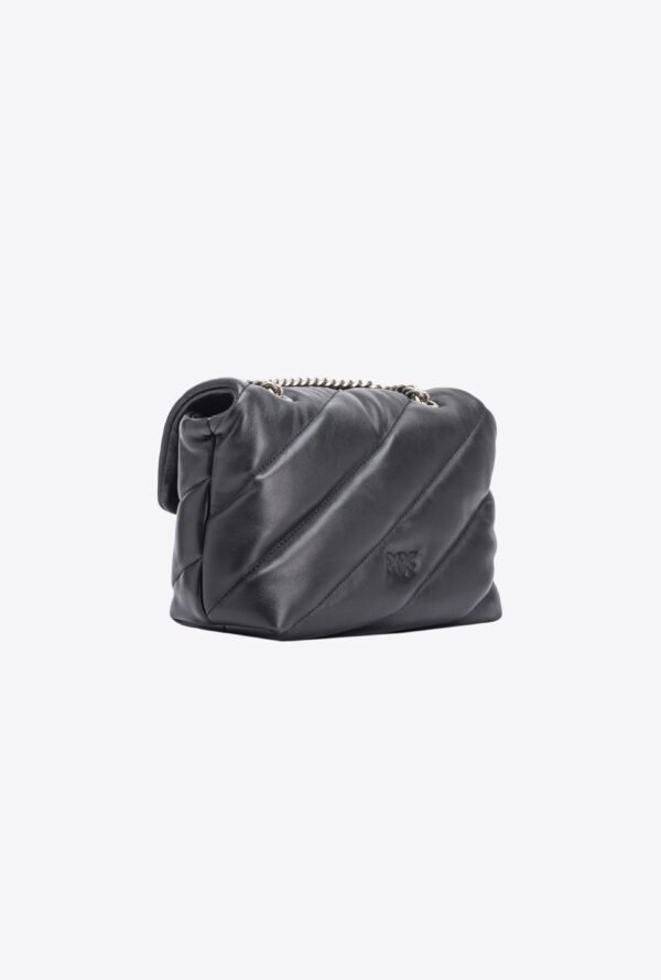 Mini Love Bag Puff Maxi Quilt BLACK-OLD SILVER - Image 2