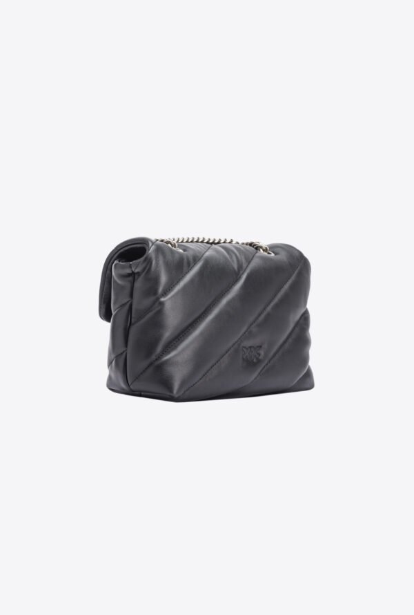 Mini Love Bag Puff Maxi Quilt BLACK-OLD SILVER - Image 2