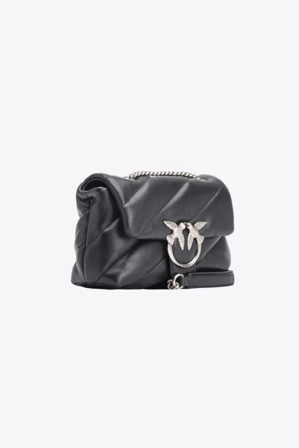 Mini Love Bag Puff Maxi Quilt BLACK-OLD SILVER - Image 3