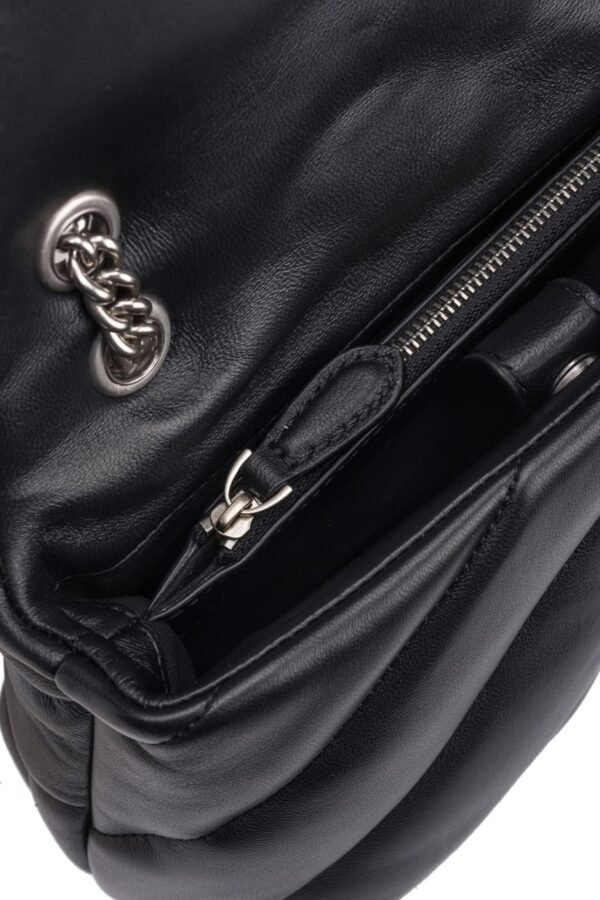 Mini Love Bag Puff Maxi Quilt BLACK-OLD SILVER - Image 6