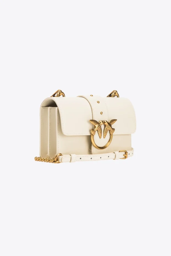 Mini Love Bag One Simply WHITE WHITE-ANTIQUE GOLD - Image 3
